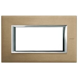 BTICINO Rechthoekige afdekplaat Axolute - geborsteld titaan - 4 modules - 150x95mm HA4804NX