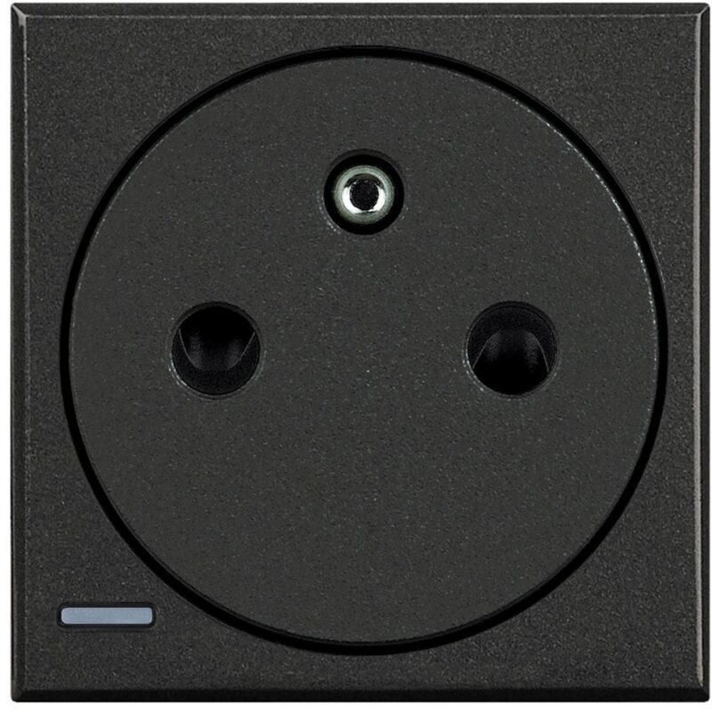 BTICINO Axolute vlakke ctds 2P+A 16A 250V - antraciet HS4142AF