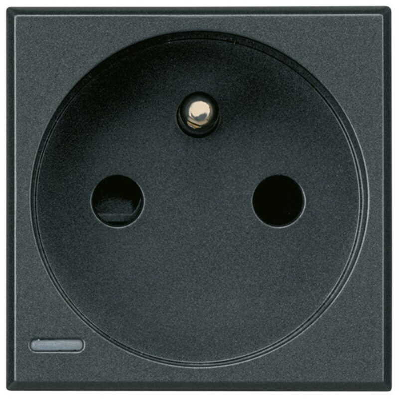 BTICINO Axolute ctdoos 2P+A 16A 250V steekkl. 2 mod antraciet HS4142AN