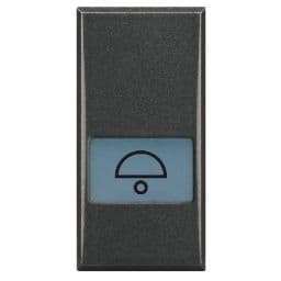 BTICINO Toets Axolute - symbool bel - donkergrijs HS4921LD_