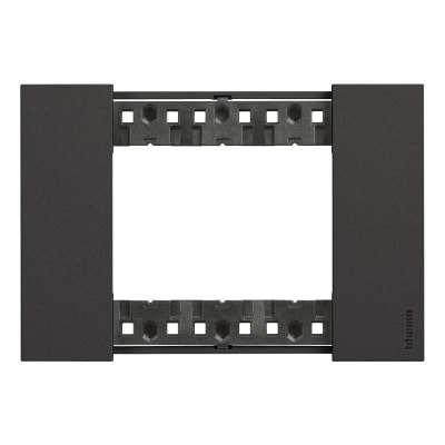 BTICINO Living Now afdekplaat 3 modules zwart voor houder ref K4703 KA4803KG