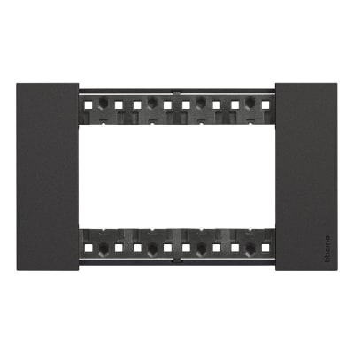 BTICINO Living Now afdekplaat 4 modules zwart voor houder ref K4704 KA4804KG