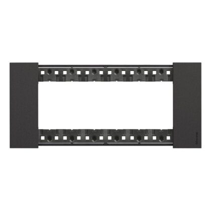 BTICINO Living Now afdekplaat 6 modules zwart voor houder ref K4706 KA4806KG