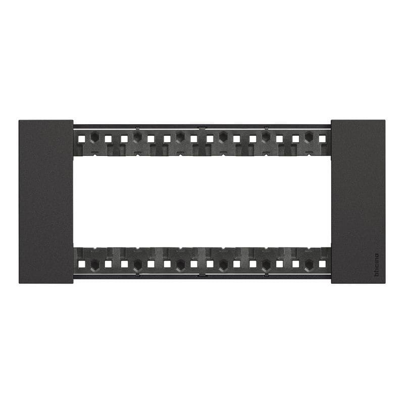 BTICINO Living Now afdekplaat 6 modules zwart voor houder ref K4706 KA4806KG
