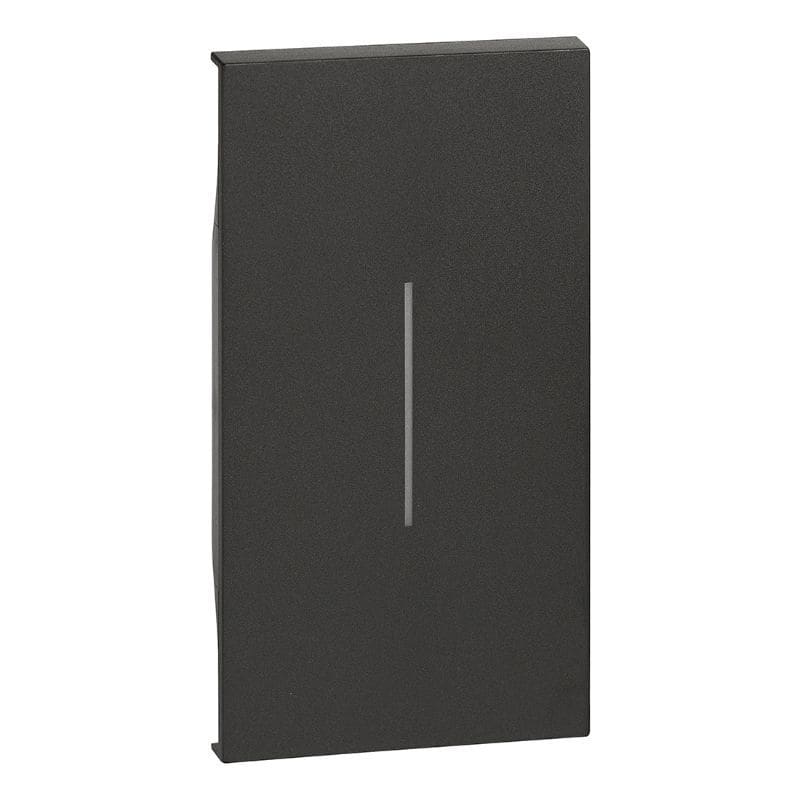 BTICINO Living Now standaard toets zwart 2 modules voor bedieningen KG01M2