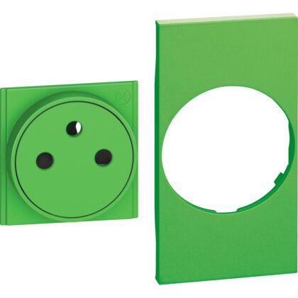 BTICINO LNOW sierplaat voor vlakke contactdoos 2P+A- 2 modules groen KV55F