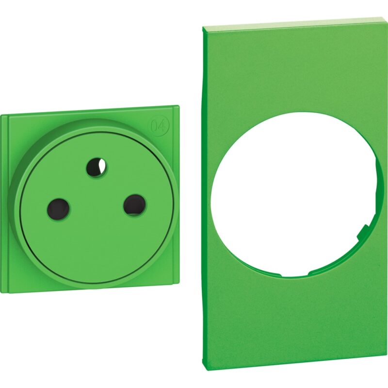 BTICINO LNOW sierplaat voor vlakke contactdoos 2P+A- 2 modules groen KV55F