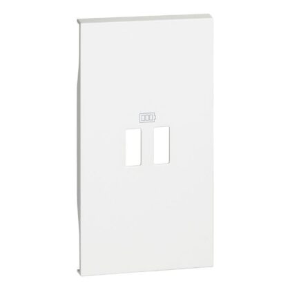BTICINO Living Now sierplaat 2xUSB contactdoos wit 2 modules voor dubbele USB contactdoo KW12C