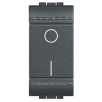 BTICINO LivingLight - Tweep. schakelaar 16AX 250V 1 module schroefklemmen antra L4002N