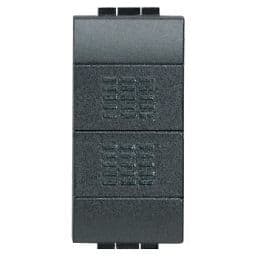 BTICINO Dubbele drukknop Living - 10 A - 250 V - tweepolig - NO + NO L4036
