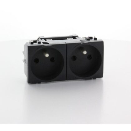 BTICINO LL dubbel voorbek stopct 16A 250V antraciet L4142M2AN
