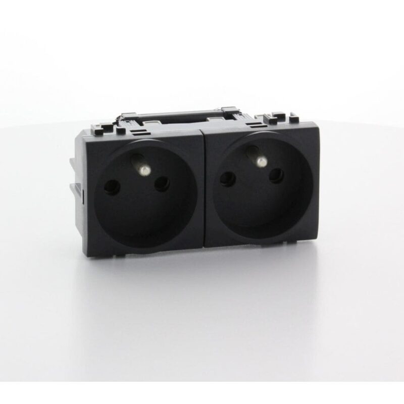 BTICINO LL dubbel voorbek stopct 16A 250V antraciet L4142M2AN