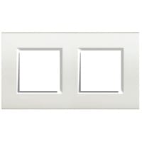 BTICINO LivingLight - Rechthoekige afdekplaat 2x2 modules 71mm wit LNA4802M2BI