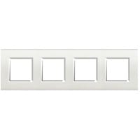 BTICINO LivingLight - Rechthoekige afdekplaat 4x2 modules 71mm wit LNA4802M4BI