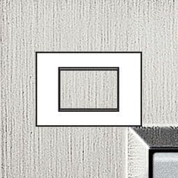 BTICINO LivingLight - Rechthoekige afdekplaat 3 modules geborsteld staal LNA4803ACS