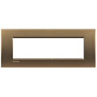BTICINO LivingLight - Rechthoekige afdekplaat 7 modules brons LNA4807BZ