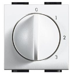 BTICINO Schakelaar Light met 4 posities voor ventilator - met 3 snelheden - 3 A - 250 V N4016