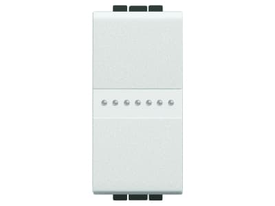 BTICINO LivingLight - axiaal drukknop 1P NO 10A 250V 1 module steekklemmen wit N4055A