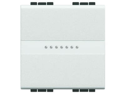 BTICINO LivingLight - axiaal drukknop 1P NO 10A 250V 2 modules steekklemmen wit N4055M2A