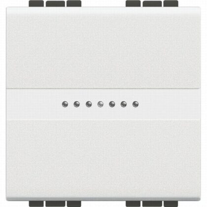 BTICINO LL - drukknop axiaal NO 10A 2 modules - wit N4055M2AN