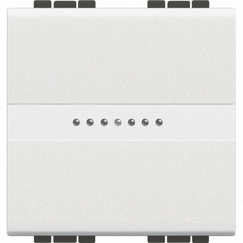 BTICINO LL - drukknop axiaal NO 10A 2 modules - wit N4055M2AN