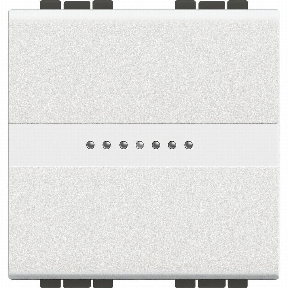 BTICINO LL - drukknop axiaal NO 10A 2 modules - wit N4055M2AN