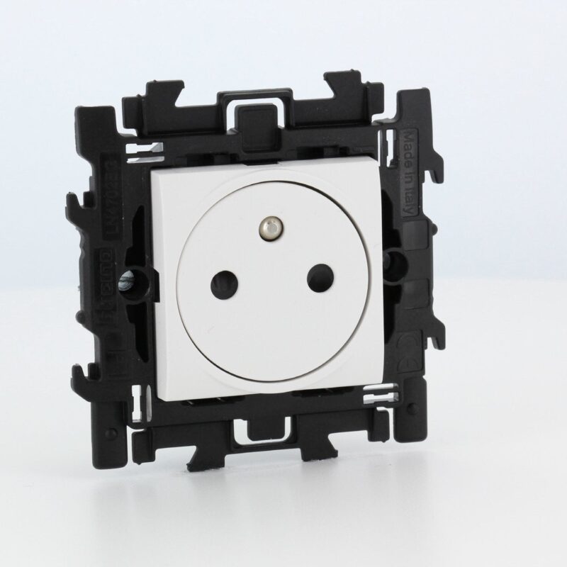 BTICINO LL compleet vlakke contactdoos 2P+A wit N4142AFS