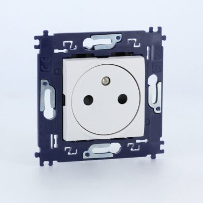 BTICINO LL compleet vlakke contactdoos 10/16A 250V -met schroeven-wit N4142AFV