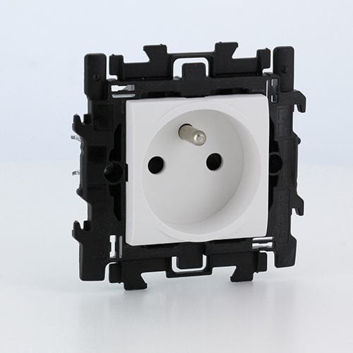 BTICINO LL Compleet contactdoos 2P+A 16A 250V met spanklauw wit N4142AS