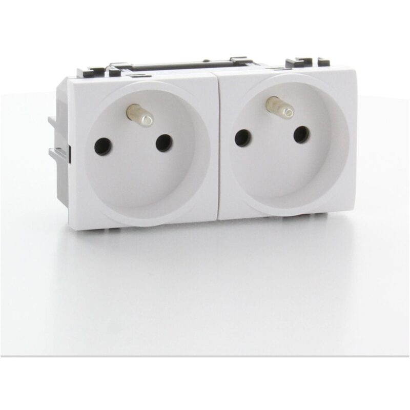 BTICINO LL dubbel voorbek stopct wit 16A 250V N4142M2AN