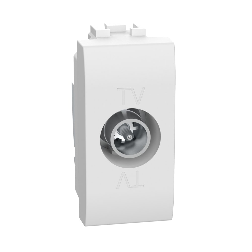 BTICINO Living Light enkelvoudige eindcontactdoos TV - 1 module - wit N4202P10N