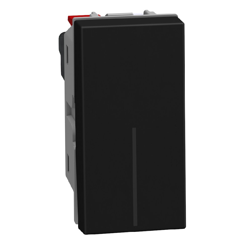 BTICINO LightN enkelpol. schak. 10AX 1 mod - zwart YD4001A