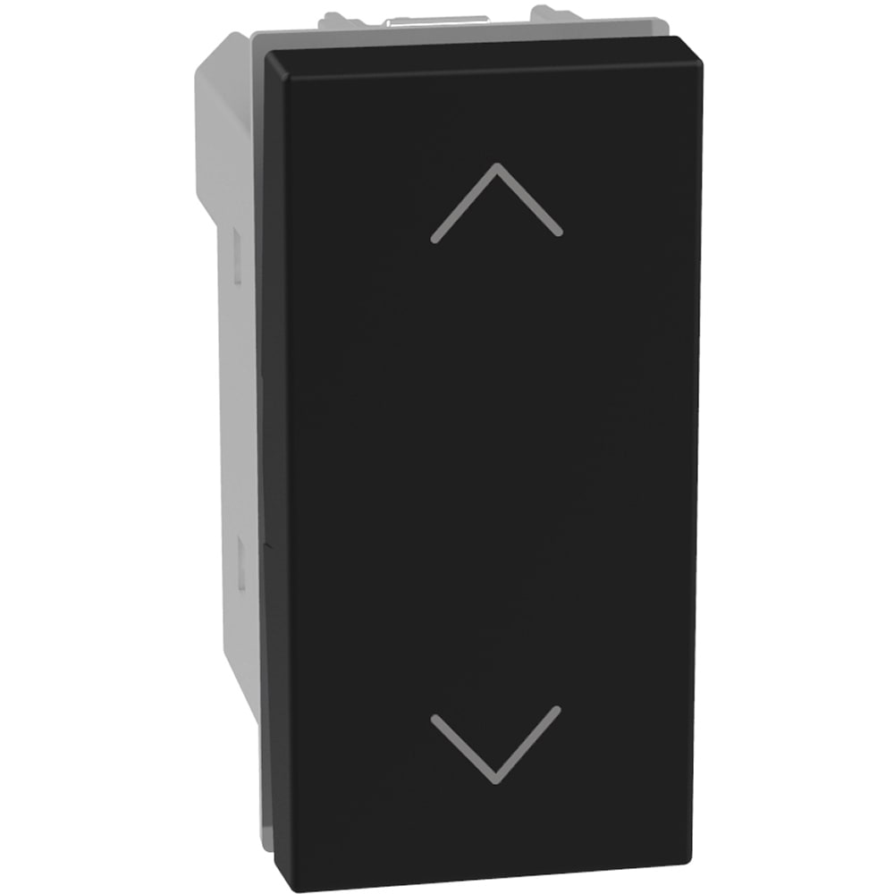 BTICINO LightN rolluikschakelaar 1 mod - zwart YD4027N