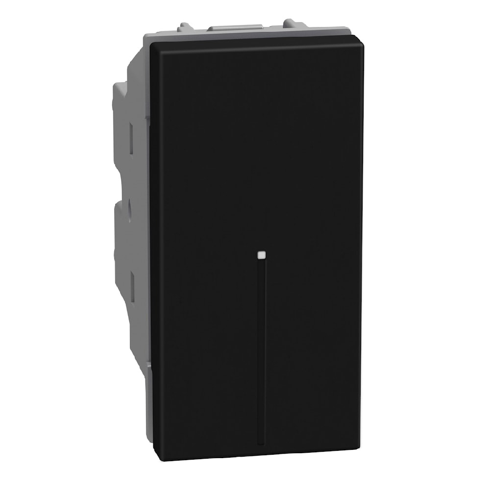 BTICINO LightN ax. enkelp. schak. 10AX 1 mod - zwart YD4051A