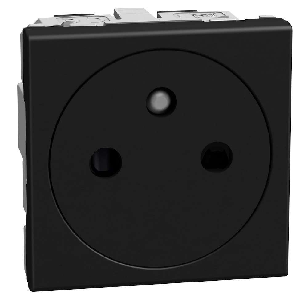 BTICINO LightN vlakke contactdoos 2P+A 2 mod - zwart YD4142AF