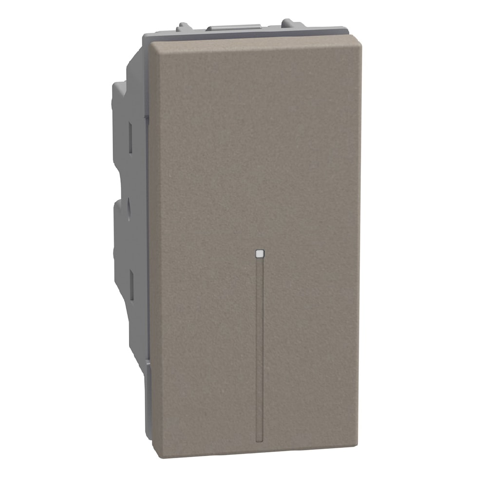 BTICINO LightN ax.drukknop NO 10A 1 mod - stone YG4055A