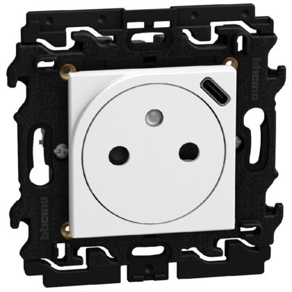 BTICINO LightN ctdoos 2P+A +USB-C 2 mod - wit YW4142USB
