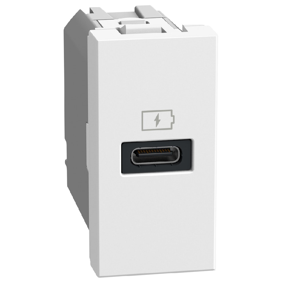 BTICINO LightN USB oplader-C 20W Pdel 1 mod - wit YW4192C