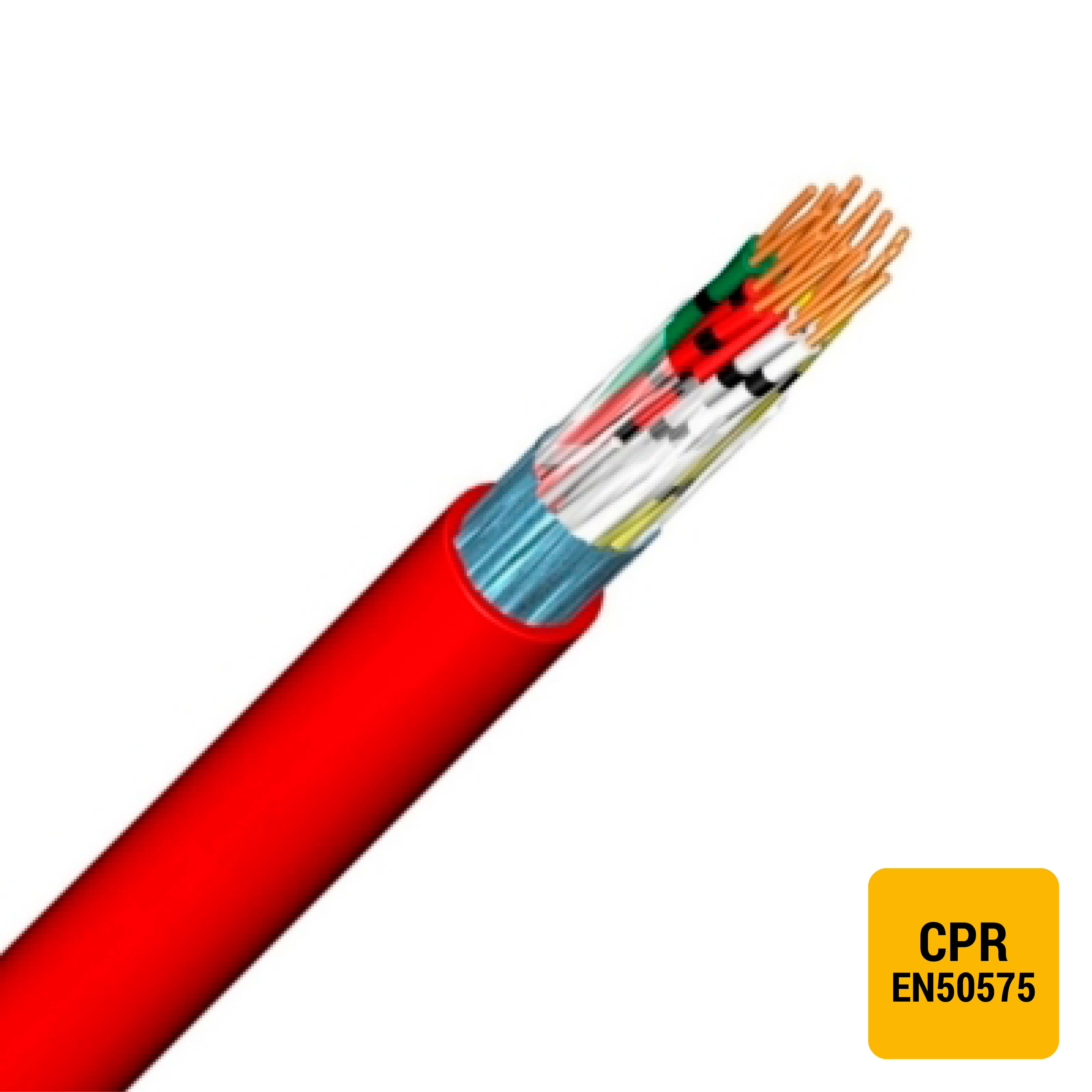 BUITENLANDSE NORMKABEL JHSTH halogeenvrije brandmeldkabel rood 300V Cca s1d2a1 4X2X0