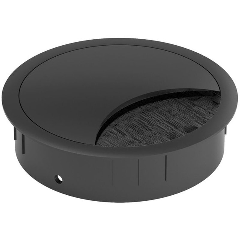 Bachmann kabeldoorvoer rond  zwart  RAL9005 diameter 80 mm 930.302