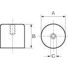 Bakker Magnetics Potmagneet met Staalmagneet