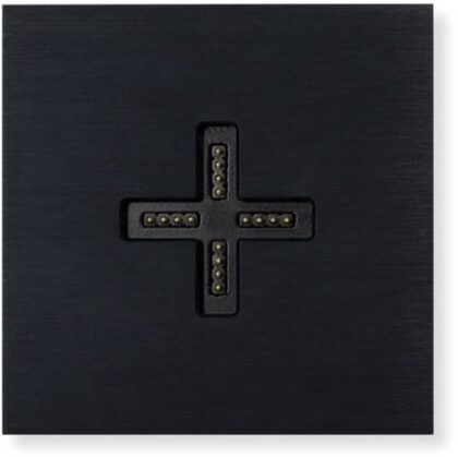 Basalte Eve plus - wall base cover brushed black 0131-03
