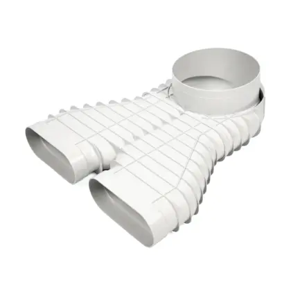 Begetube Verloopstuk vierkant op rond Begetube Profi-Air Ø160mm kunststof Oval Duct 010002300
