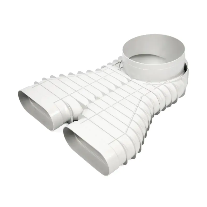 Begetube Verloopstuk vierkant op rond Begetube Profi-Air Ø160mm kunststof Oval Duct 010002300