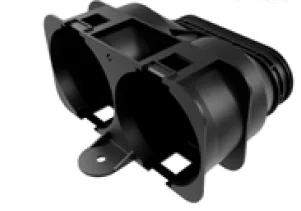 Begetube BEGE-CONNECT 2x90 naar oval duct buis begetube 010060290