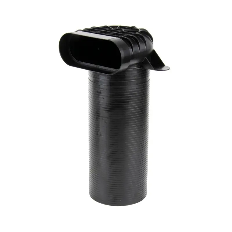Begetube Haaks ventielaansluitstuk Oval Duct naar DN125 lang model 010081000