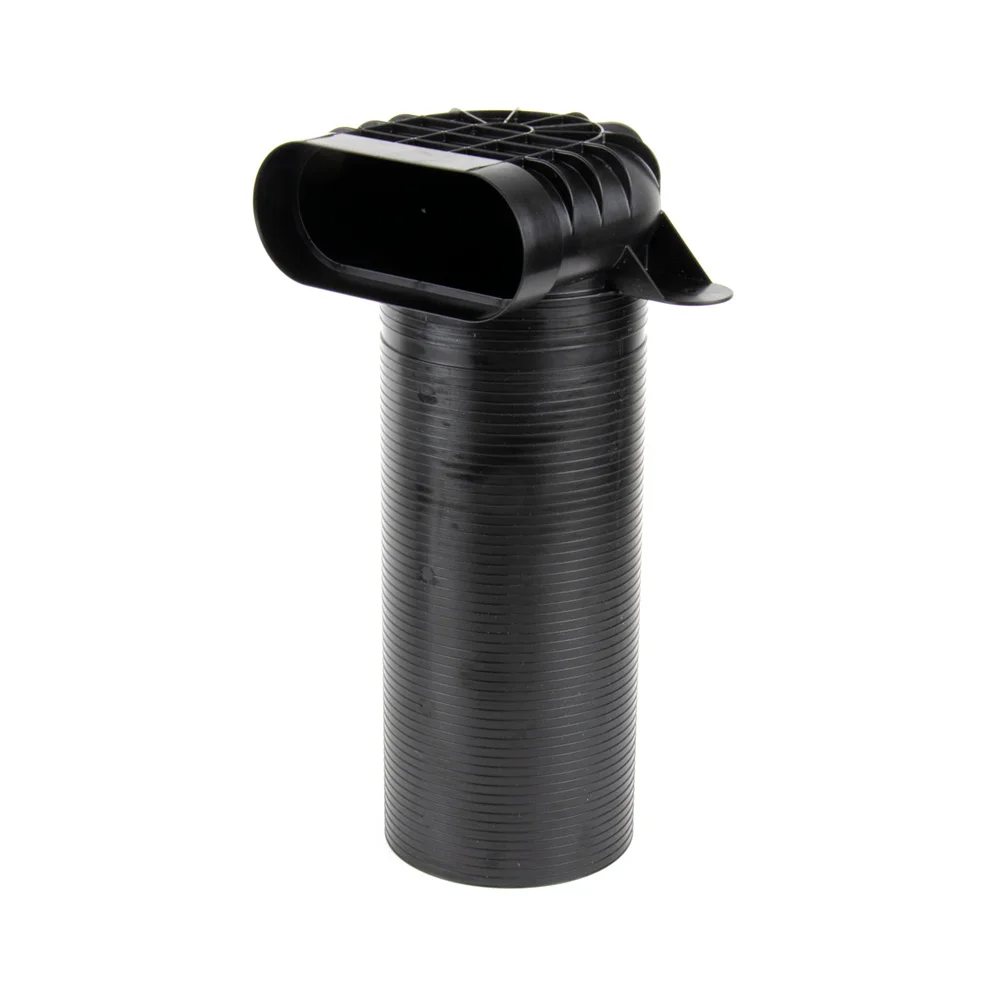Begetube Haaks ventielaansluitstuk Oval Duct naar DN125 lang model 010081000