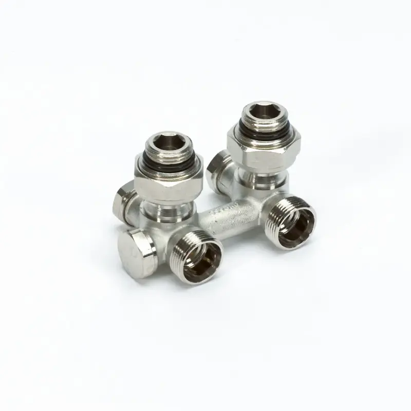 Begetube H-stuk begetube muuraansluiting haaks 2x1/2 + 2xM24 regelbare bypass 1- of 2-pijps 160053052