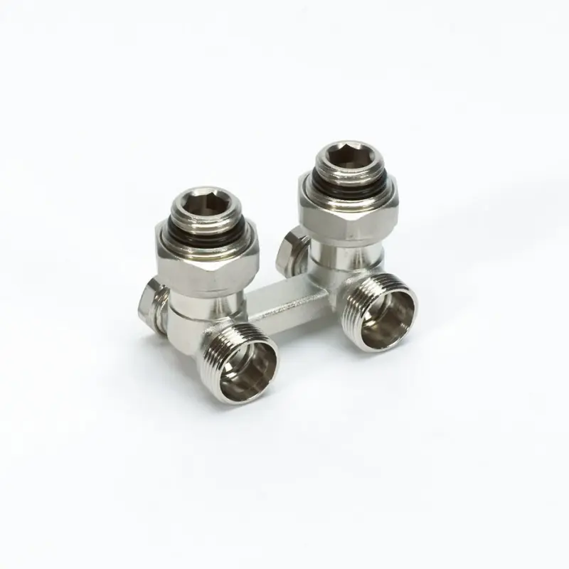Begetube H-stuk begetube muuraansluiting haaks 2x1/2 + 2xM24 tweepijpsaansluiting 160054052