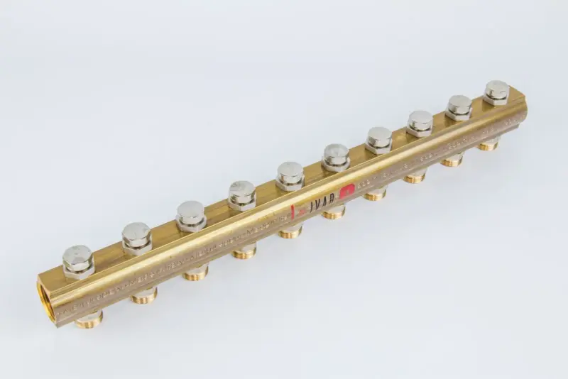Begetube Verdeler voor CV messing Begetube 1" + 10 x 1" 200102010